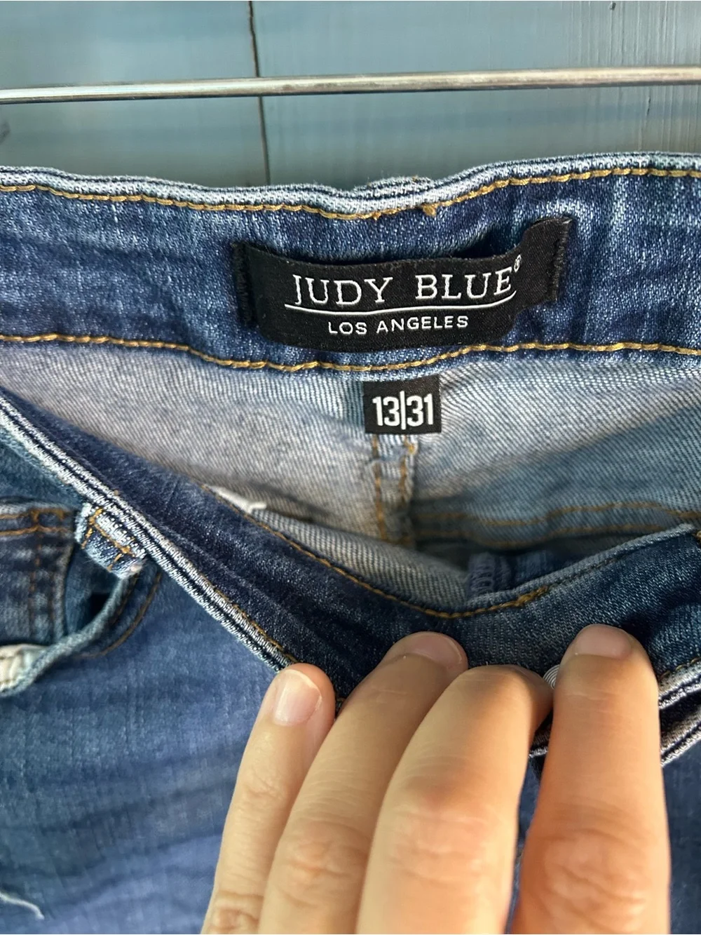 Judy Blue Women's Summer Distressed Denim Shorts - Blue | Size 13/31